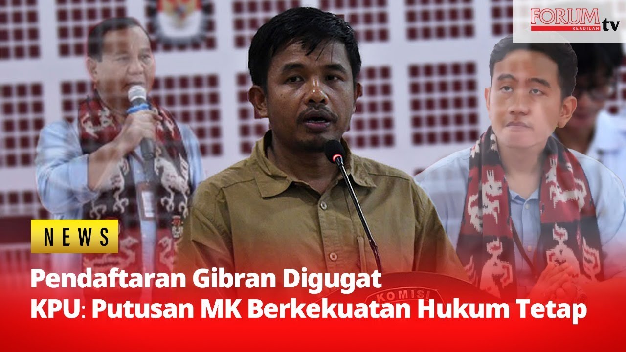 Sengketa Syarat Cawapres Gibran di MK: KPU Akui 'Pasal Penyelundupan'